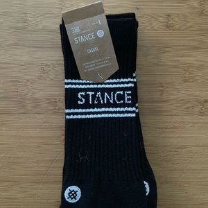 NWT Stance Black and white Socks Size L 3 Pairs